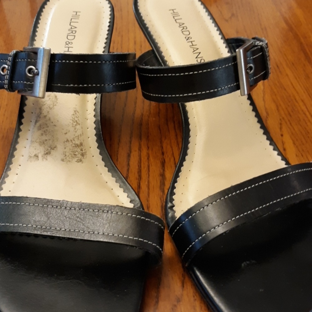 Leather black Hillard and Hanson sandal